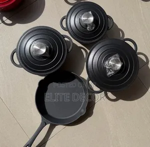 7-Piece Enamel Cast Iron Cookware Set – Heavy Duty & Durable