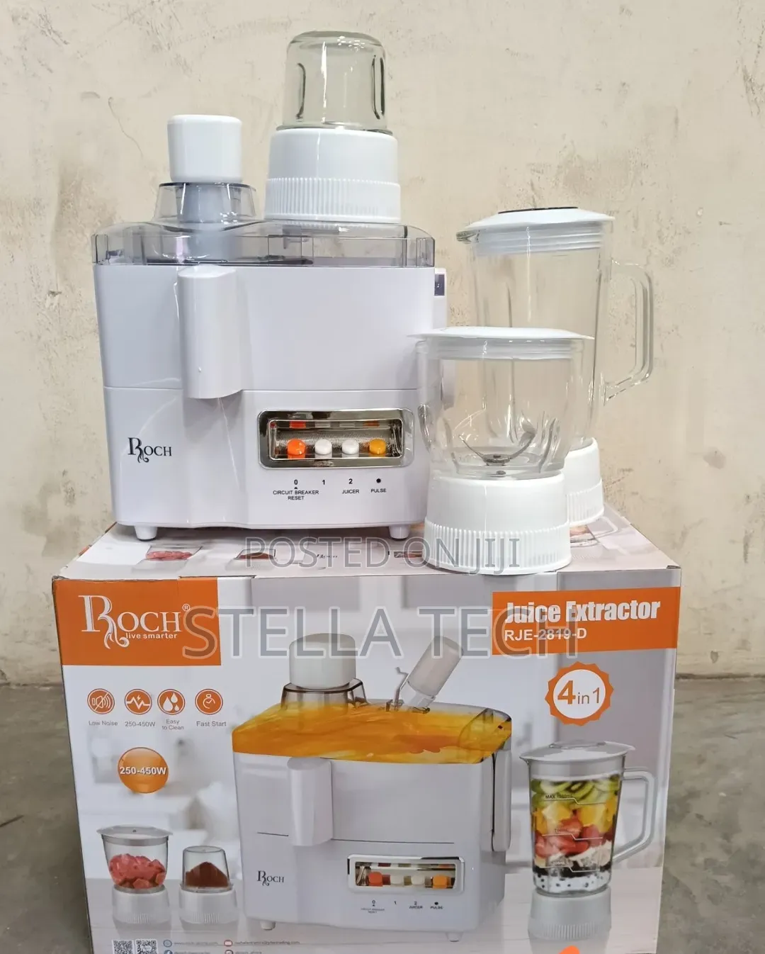 Roch 4 in 1 Juicer -Blender-Grinder and Mill Food Processor