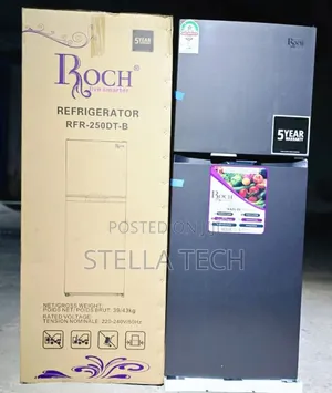 197 Litres Roch RFR-250-dt-b Double Door NO FROST Refrigerator
