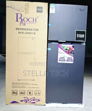 197 Litres Roch RFR-250-dt-b Double Door NO FROST Refrigerator