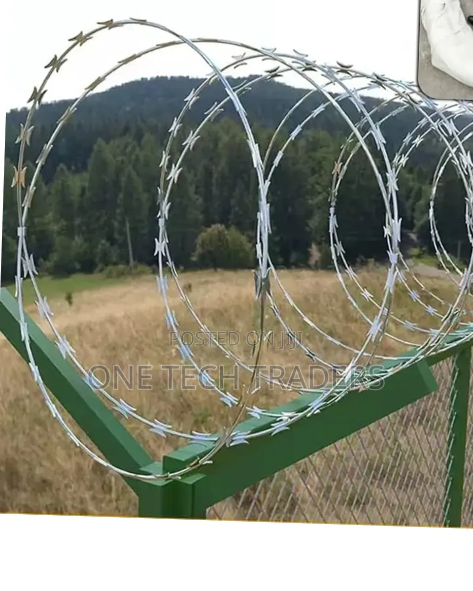 10m Razor Wire - Silver Galvanized