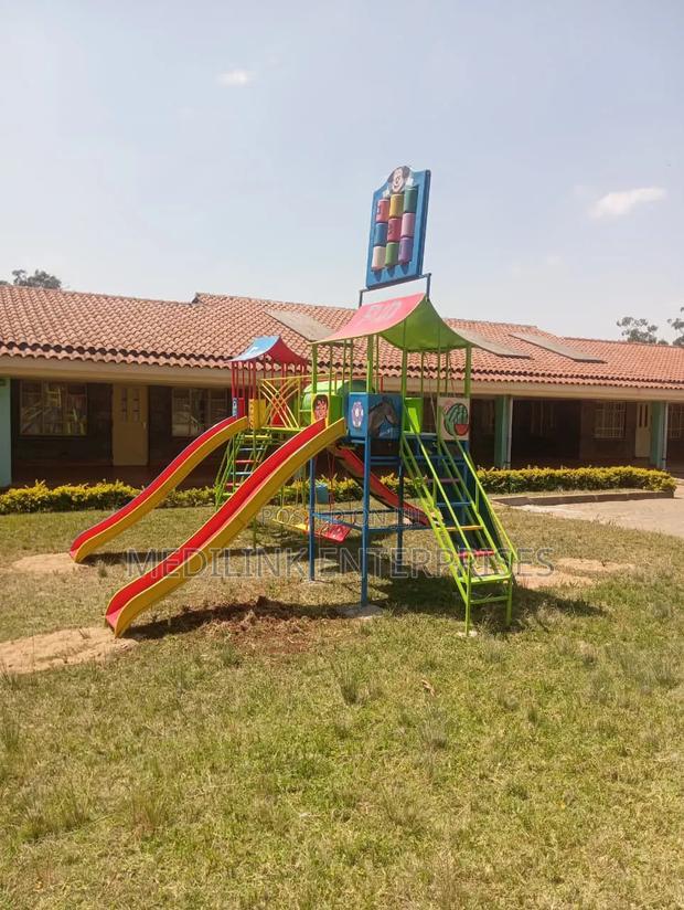 Modern School Kid Slides and Swings Customized