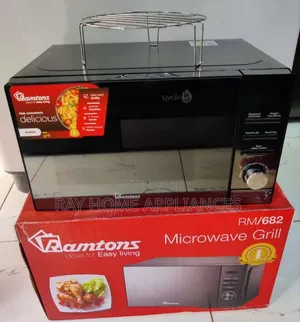 20Litres Digital Microwave RM 682 With Grill (Black Glass