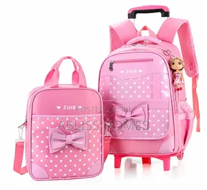2in1 3D  Children Trolley School Backpack (Detachable)