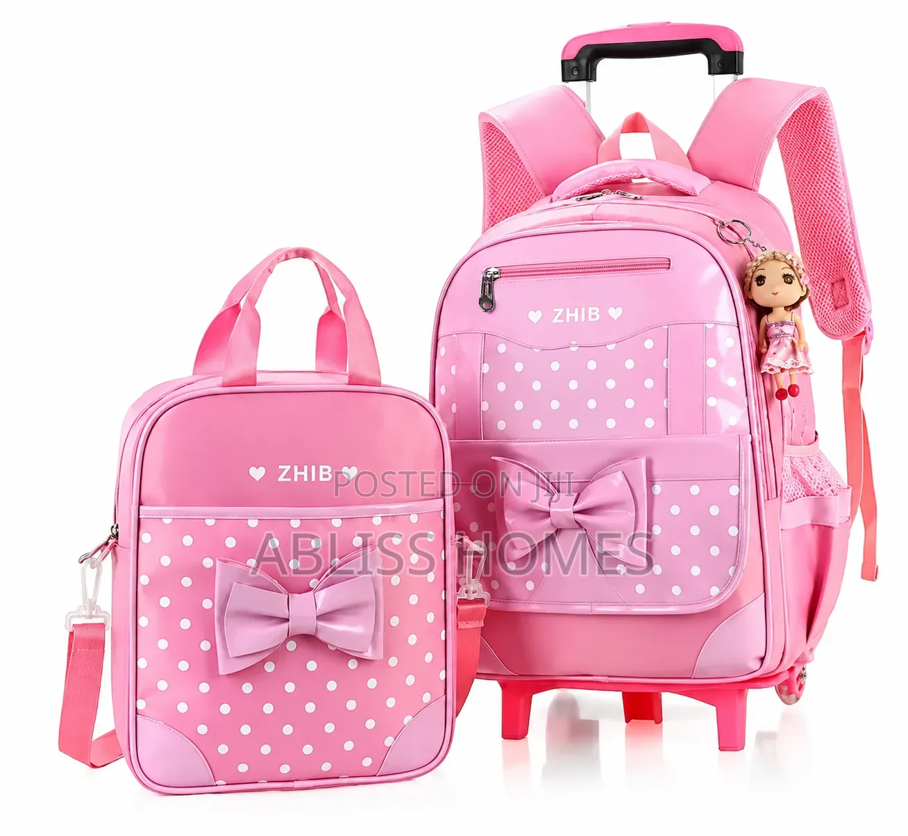 2in1 3D  Children Trolley School Backpack (Detachable)