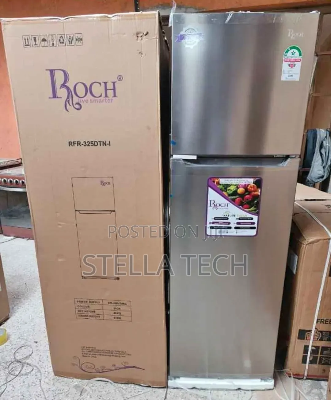 255 Litres Roch RFR-325-DT-I  No Frost Double Door Refrigerator