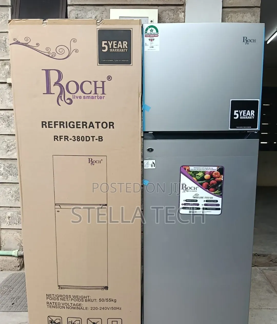 Roch RFR-380-DT-B 2 Sdoor (306 Litres ) -
