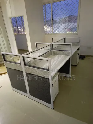 4-Way Imported Workstation – Modern Shared Office Desk