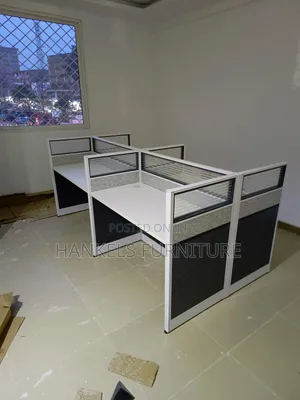 4-Way Imported Workstation – Modern Shared Office Desk