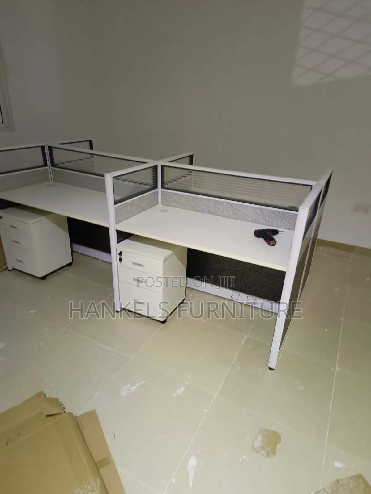 4-Way Imported Workstation – Modern Shared Office Desk