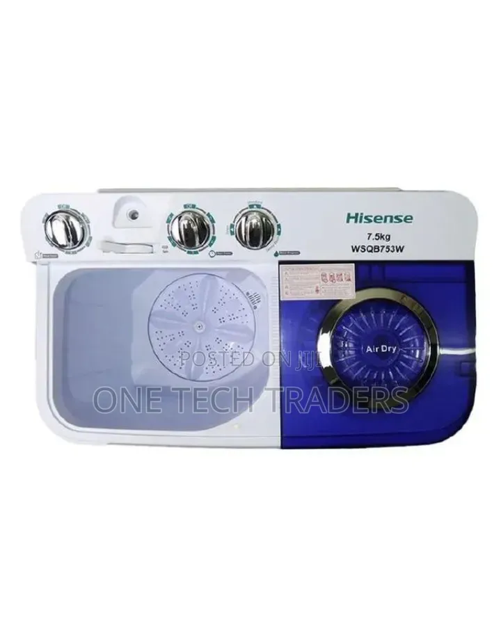 Hisense 7.5kg Twin Tub Washing Machine-