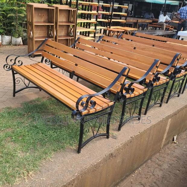 5ft Outdoor Woodmist Benches With a Backrest