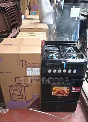 Roch 3+1 Gas & Electric Standing Cooker 50x55cm – Black