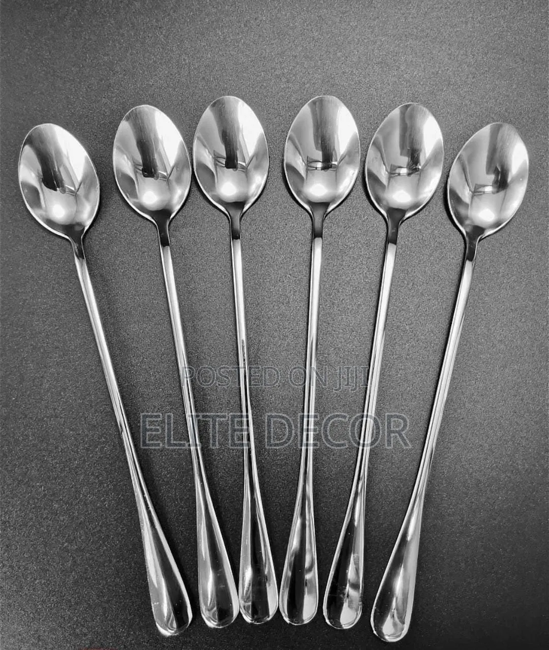 Boyuan Stainless Steel Long Tea Spoons – Set of 6pcs
