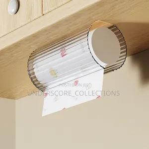 Wall-Mounted Bathroom Tissue Box Transparent Kitchen Paper Storage