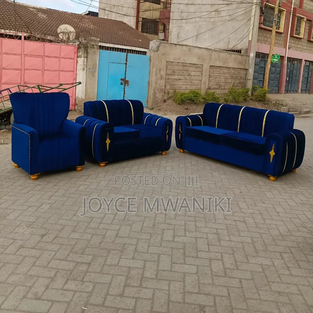 Sofa Set, 6 Seater Royal Blue...