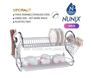 Nunix 2 Tier Kitchen Stainless Utensils Storage/Dish Rack