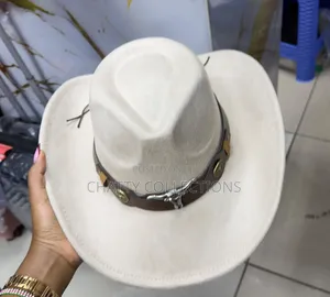 Off White  Unisex Timeless Western Style Cowboy Hats