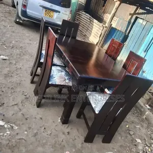 Futon Durable Solid Chairs 6 Seater Dinning Table Set