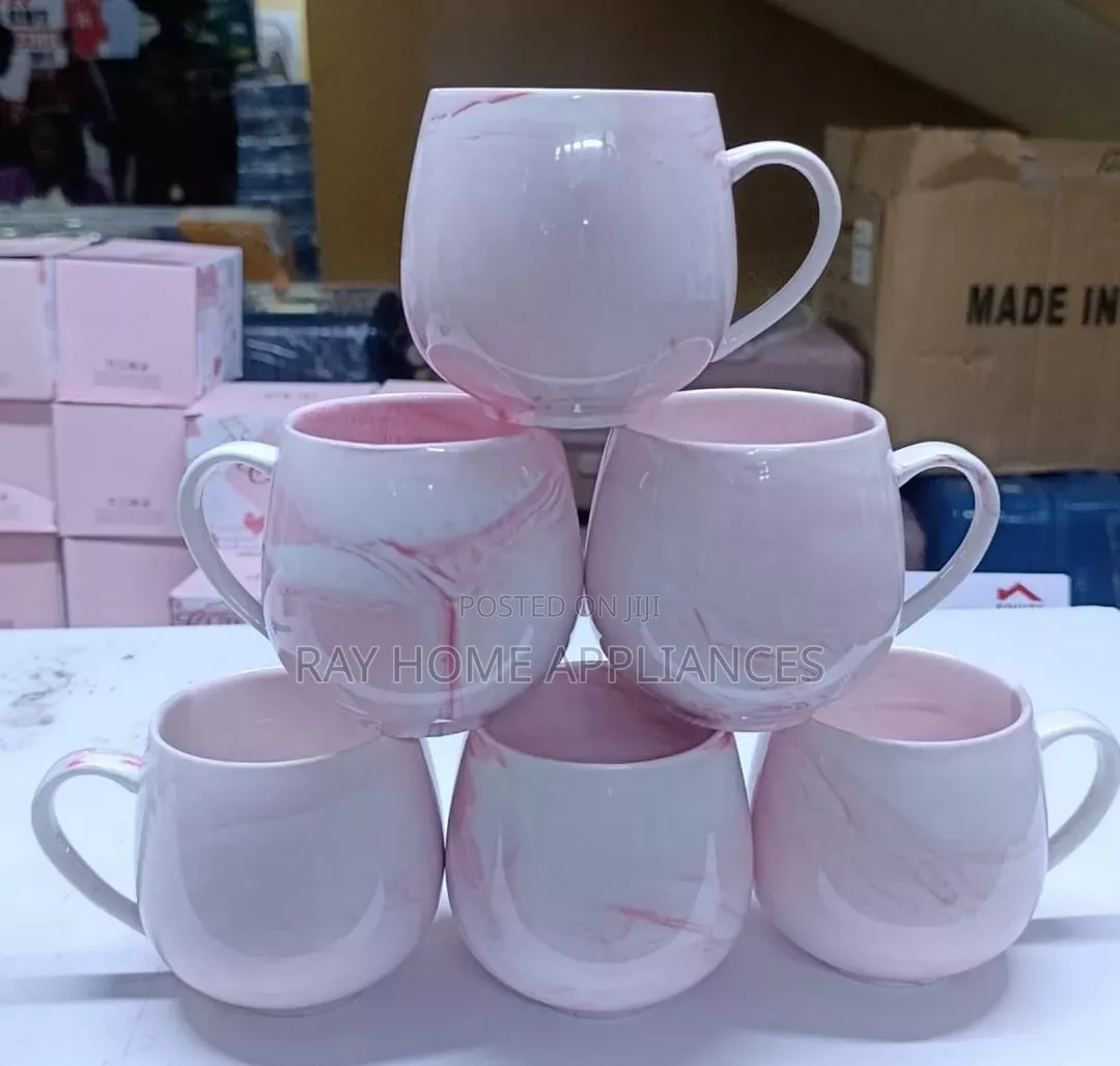 Pink 470ml Ceramic Pot Like Mugs