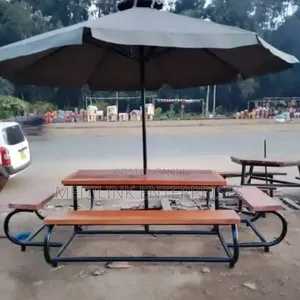 Parys Wooden Metallic 4-Sided Customized Outdoor Benches
