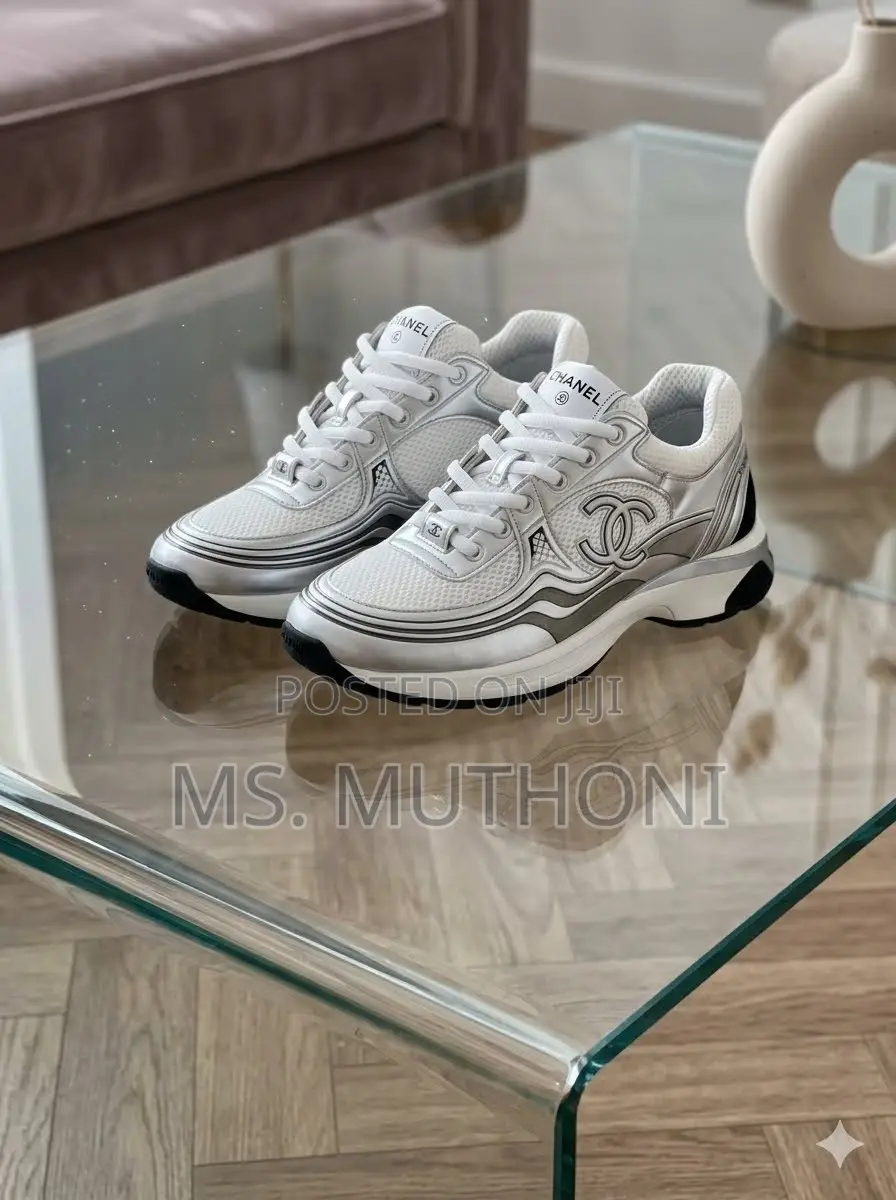 Chanel CC Logo Metallic Trainers Size 40-45