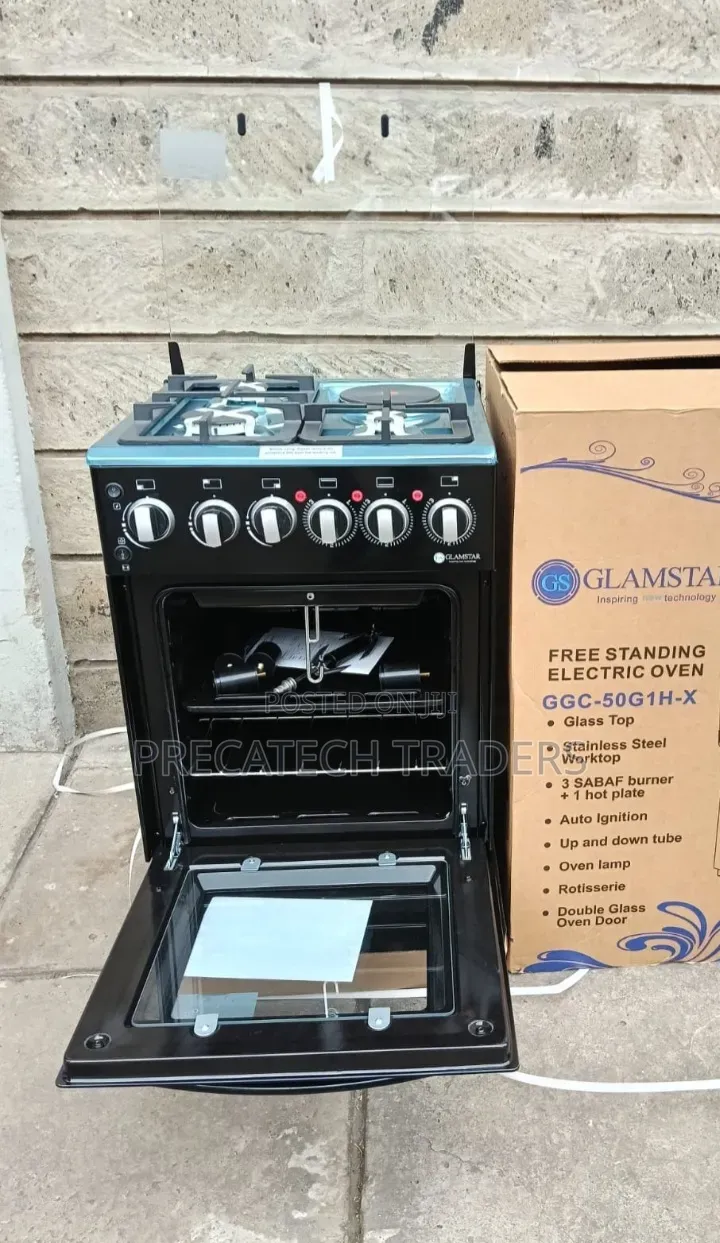 Glamstar 3+1 Cooker With Double Glass Oven Door