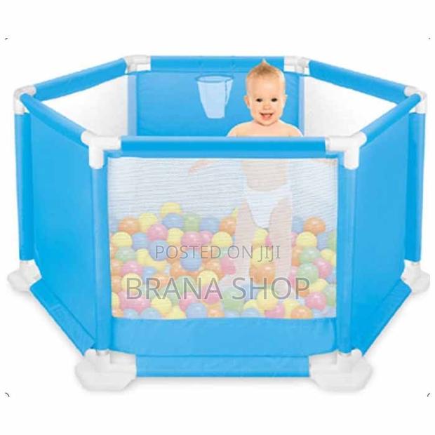 Child-Safety-Fence-Playpen-With-Ball-Pit-and-Basketball-Net