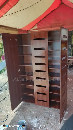 Three Doors Wooden Shoe Rack 👞