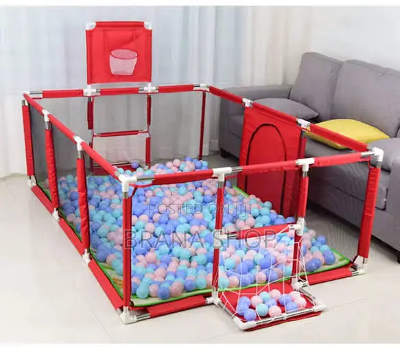 Red Child Safety Fence Playpen