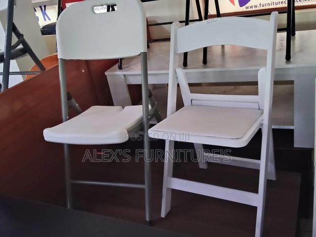 Black Leather Foldable Chairs
