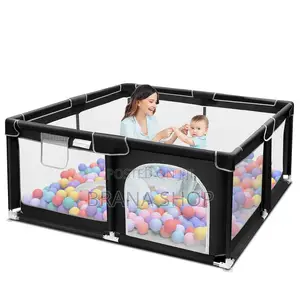 Black Child Safety Fence Playpen With Ball Pit