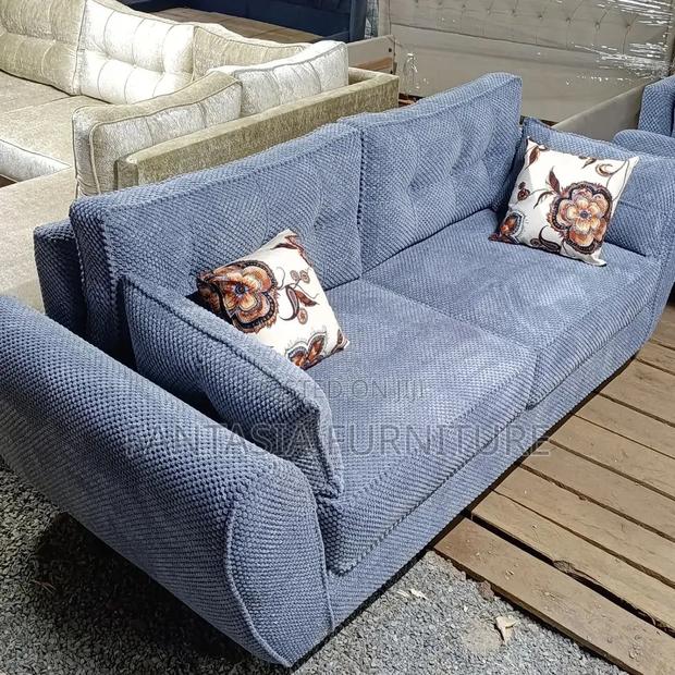 3-Seater Blue Sofa
