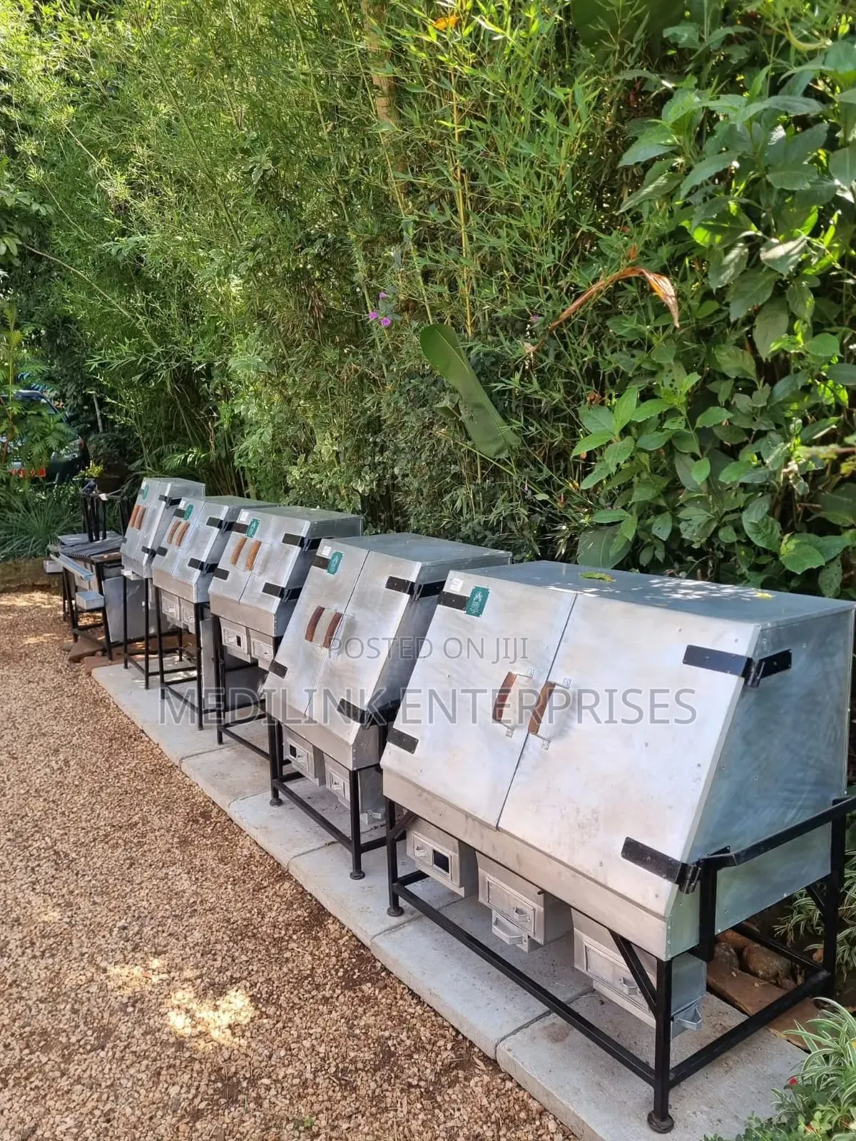 Double Harlem Galvanized Modern Charcoal Ovens