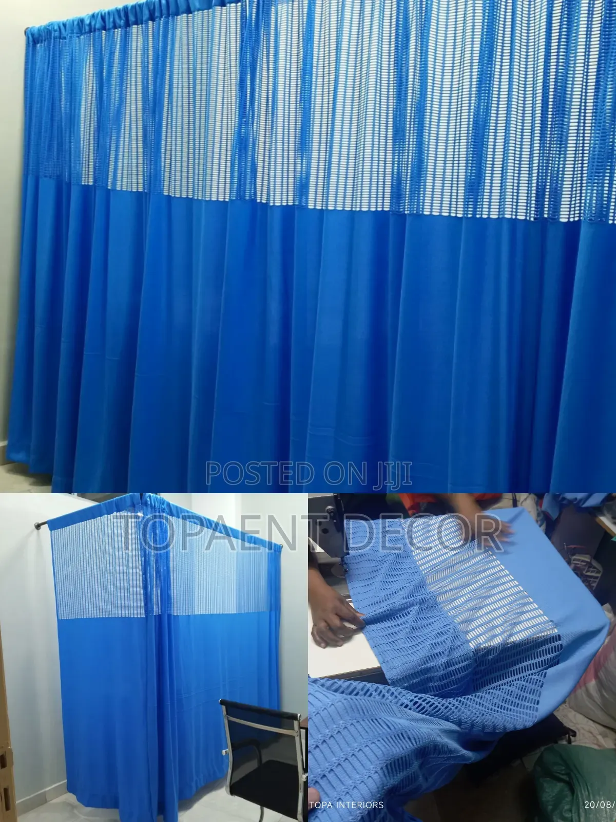 WARD Bed PARTITIONING Patient Privacy Hospital Curtains With Mesh Top