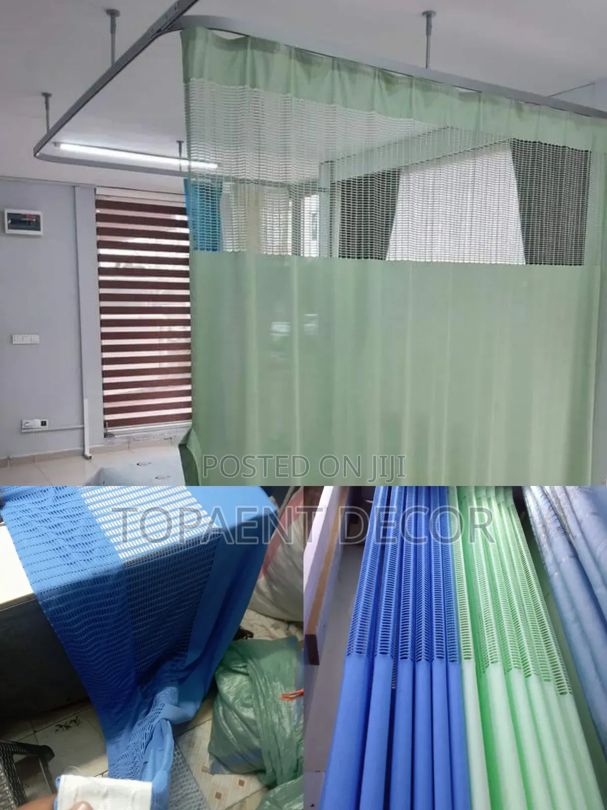 WARD Bed PARTITIONING Patient Privacy Hospital Curtains With Mesh Top