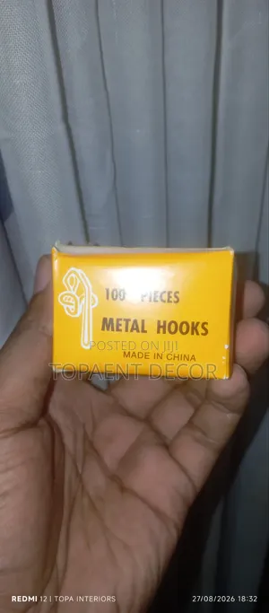 Drapery Metal Hooks 100 Pieces Box if Curtain Hooks
