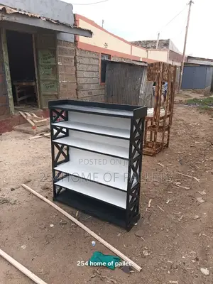 Wooden Black  and White Shoe Rack