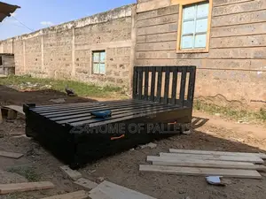 4 by 6 Foldable Pallet Bed With 2 Storage  Drawers