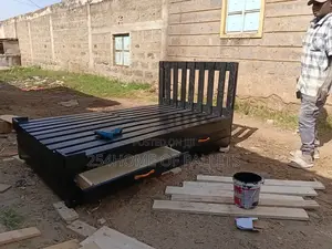 4 by 6 Foldable Pallet Bed With 2 Storage  Drawers