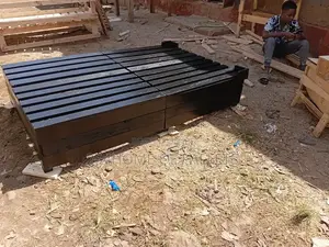 4 by 6 Foldable Pallet Bed With 2 Storage  Drawers