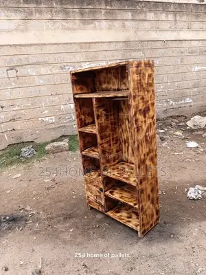 3 by 6 Brown Pallet Wardrobe