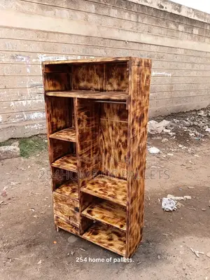 3 by 6 Brown Pallet Wardrobe