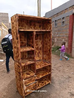 3 by 6 Brown Pallet Wardrobe