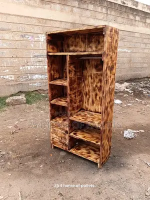 3 by 6 Brown Pallet Wardrobe