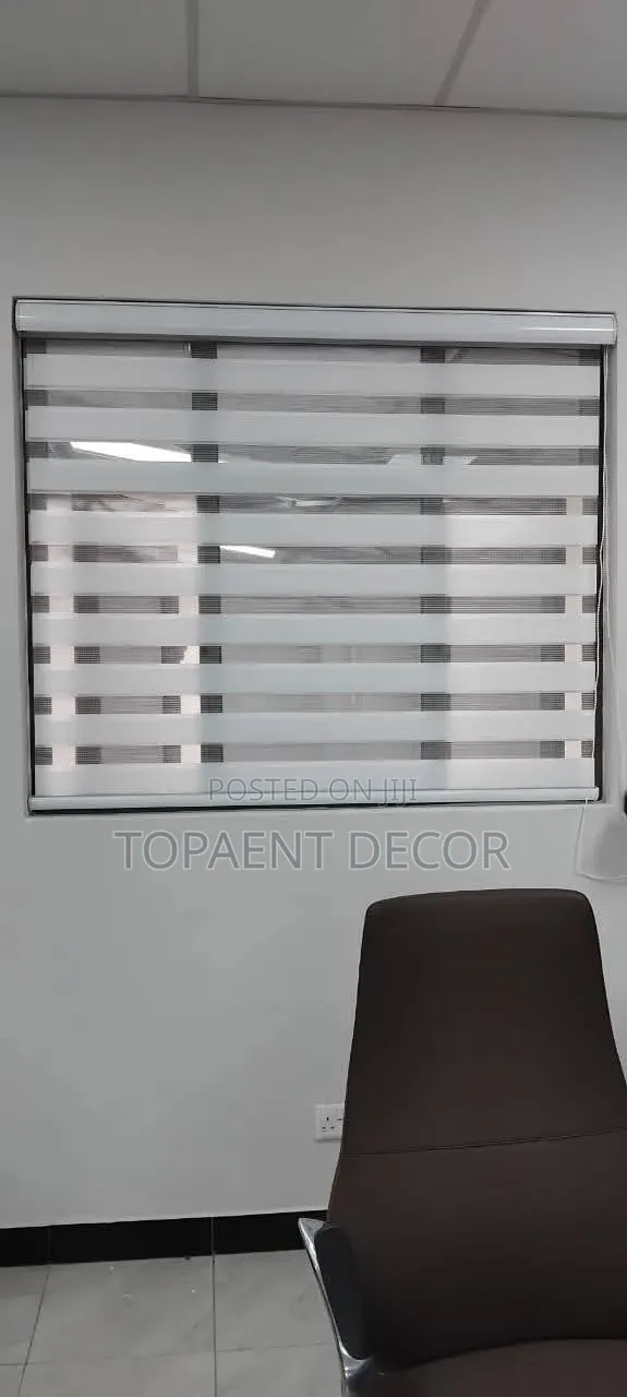 White Premium Horizontal Roller Window Blinds for Office Privacy