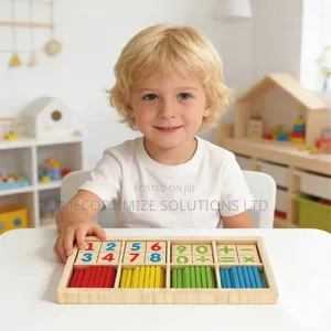 Montessori Wooden Math Intelligence Sticks Counting Rods Puzzle Toy