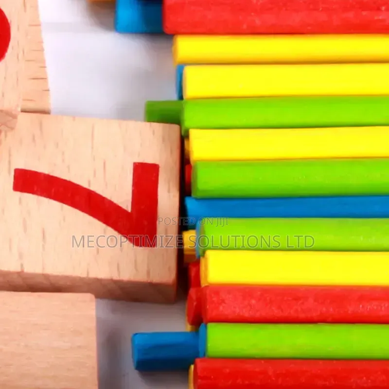 Montessori Wooden Math Intelligence Sticks Counting Rods Puzzle Toy
