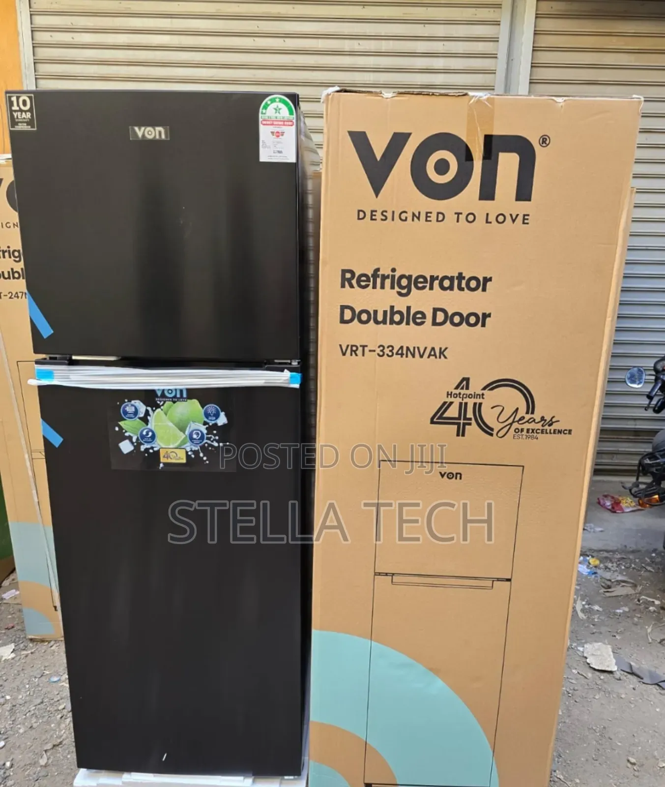 Von 334 Litres No Frost Double Door Refrigerator