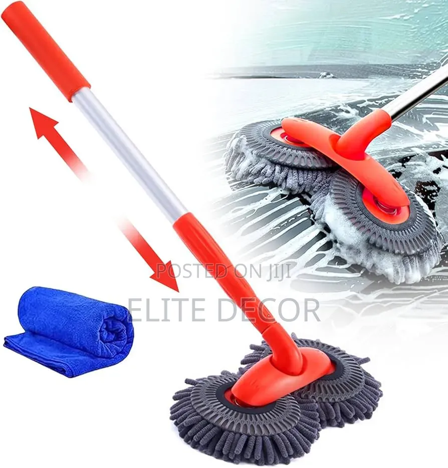 115cm Long Car Wash Twin Mop – Double Headed Microfiber Cleaning Brush